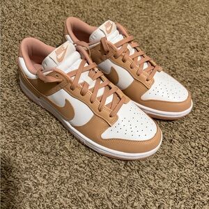 Nike White and Tan Athletic Shoes